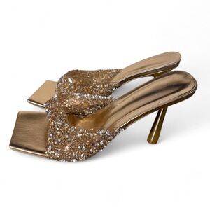 Elegant Gold Women's Heels
